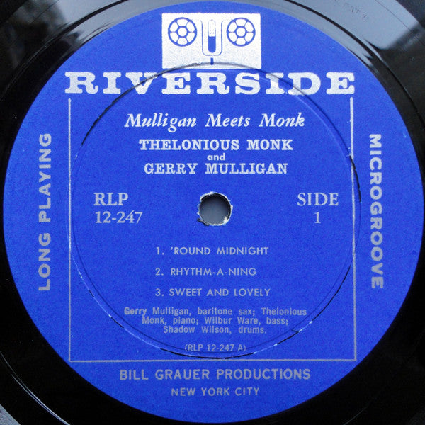 Thelonious Monk And Gerry Mulligan : Mulligan Meets Monk (LP, Album, Mono)