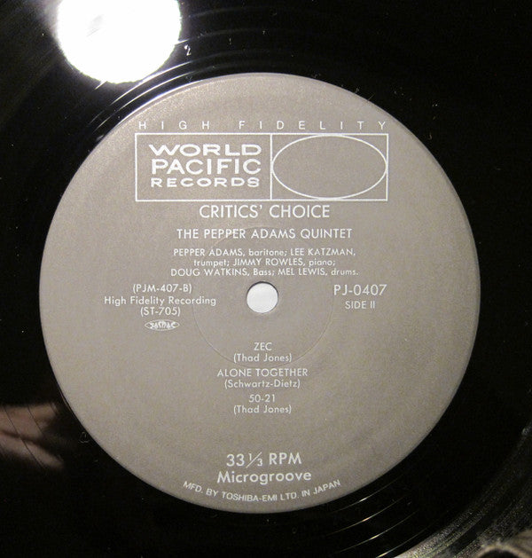 Pepper Adams : Critics' Choice (LP, Album, Mono)