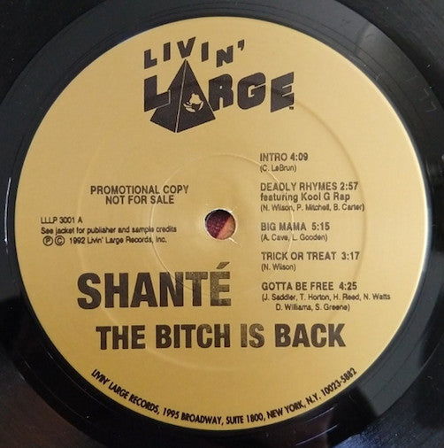 Roxanne Shanté : The Bitch Is Back (LP, Album, Promo)