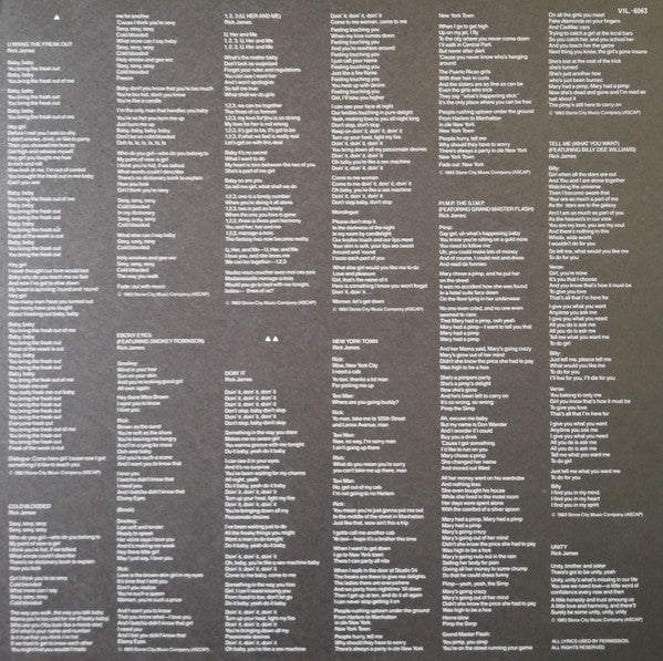 Rick James : Cold Blooded (LP, Album, Gat)