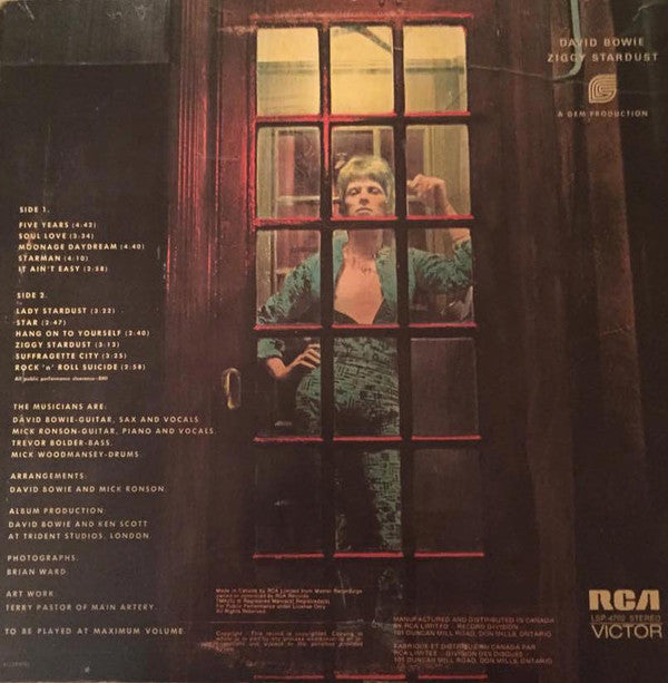 David Bowie : The Rise And Fall Of Ziggy Stardust And The Spiders From Mars (LP, Album, RE)
