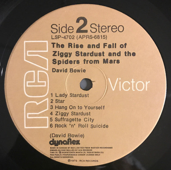 David Bowie : The Rise And Fall Of Ziggy Stardust And The Spiders From Mars (LP, Album, RE)