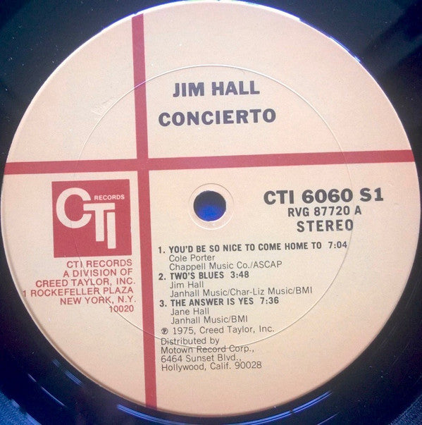 Jim Hall : Concierto (LP, Album, Gat)