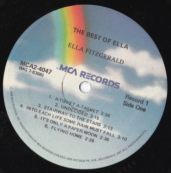 Ella Fitzgerald : The Best Of Ella Fitzgerald (2xLP, Comp, RE, Not)