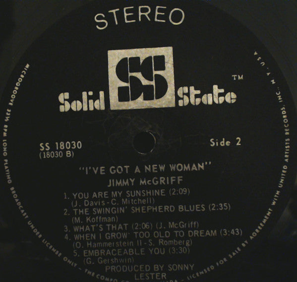 Jimmy McGriff : I've Got A New Woman (LP, Album, Gat)