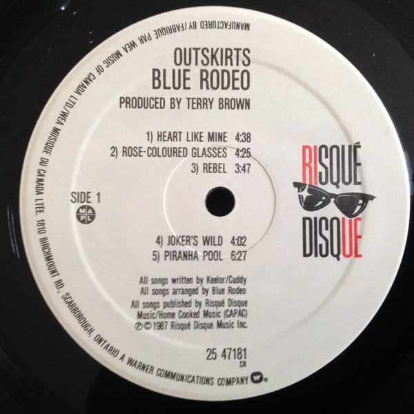 Blue Rodeo : Outskirts (LP, Album)