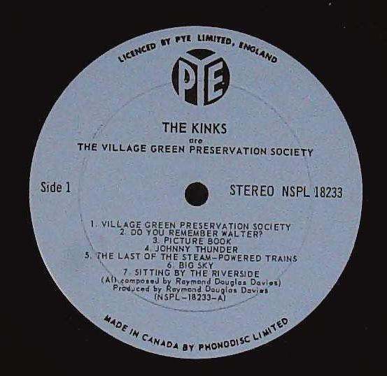 The Kinks : The Kinks Are The Village Green Preservation Society (LP, Album)