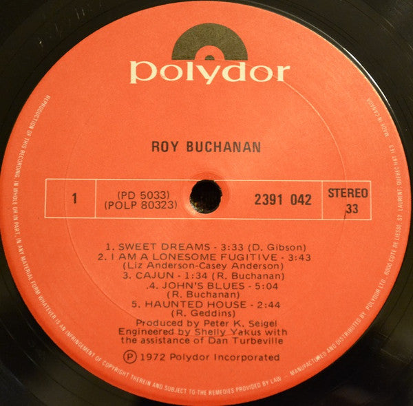 Roy Buchanan : Roy Buchanan (LP, Album)
