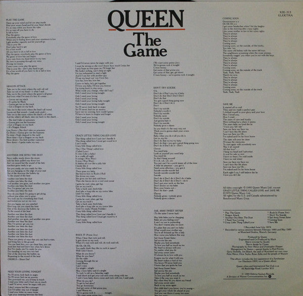 Queen : The Game (LP, Album, Foi)