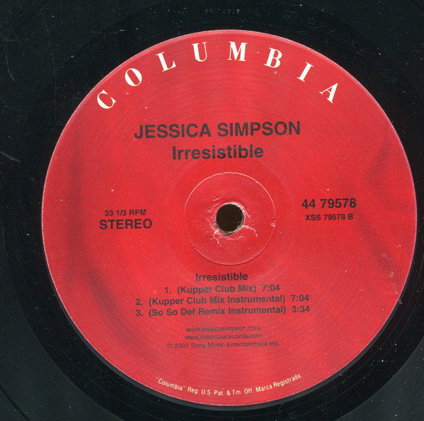 Jessica Simpson : Irresistible (12")