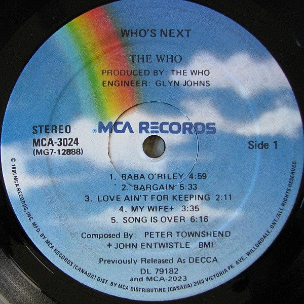 The Who : Who's Next (LP, Album, RE)