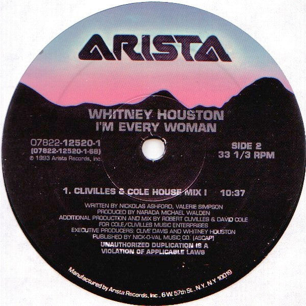 Whitney Houston : I'm Every Woman (2x12", Gat)