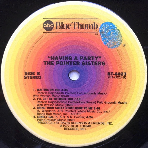 Pointer Sisters : Having A Party (LP, Album)