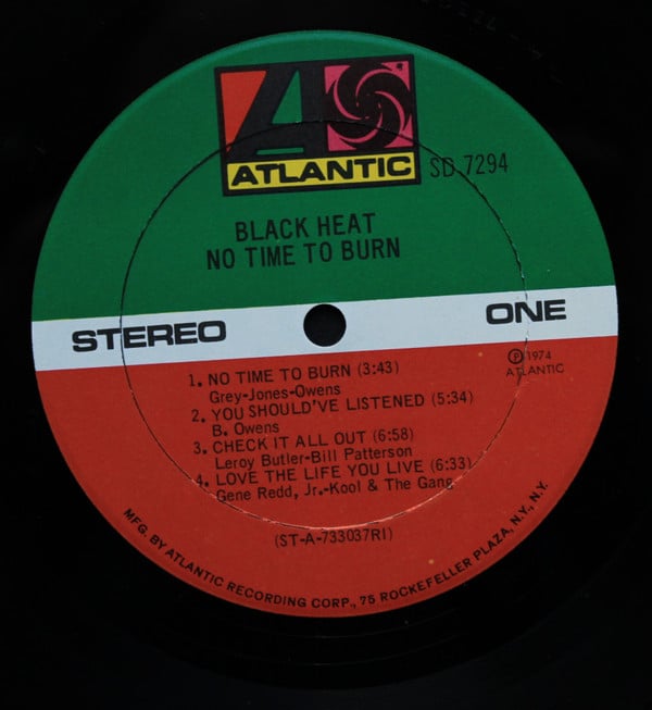 Black Heat : No Time To Burn (LP, Album, RI )