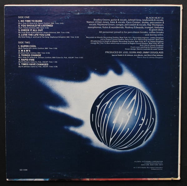 Black Heat : No Time To Burn (LP, Album, RI )