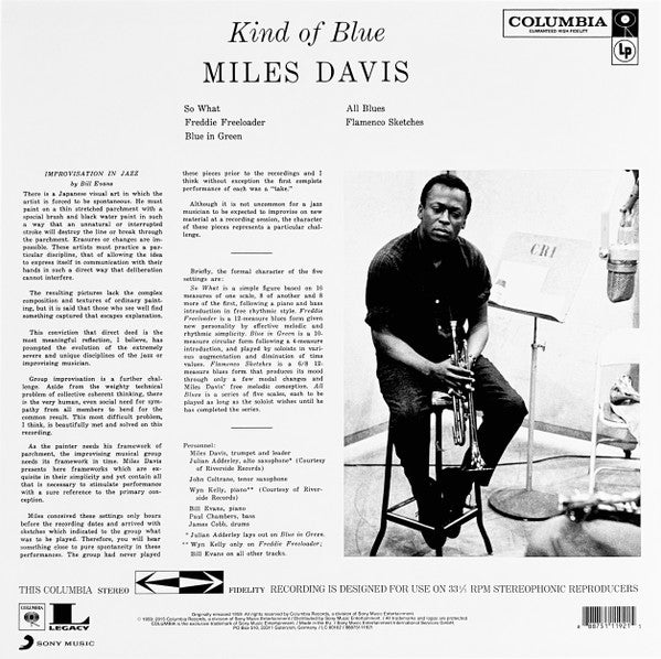 Miles Davis : Kind Of Blue (LP, Album, RE, 180)