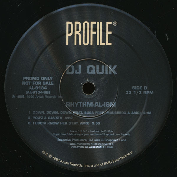 DJ Quik : Rhythm-Al-Ism (2xLP, Album, Promo, Cle)