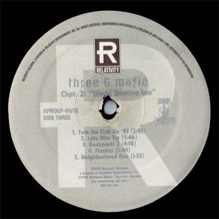 Three 6 Mafia : Chpt. 2: "World Domination" (2xLP, Album, Promo)