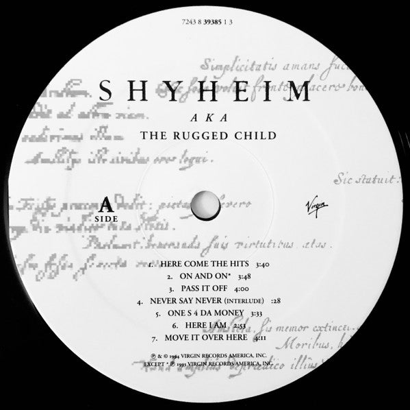 Shyheim A.K.A. The Rugged Child : Shyheim A.K.A. The Rugged Child (LP, Album)