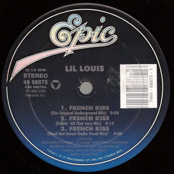 Lil' Louis : French Kiss (12", M/Print)
