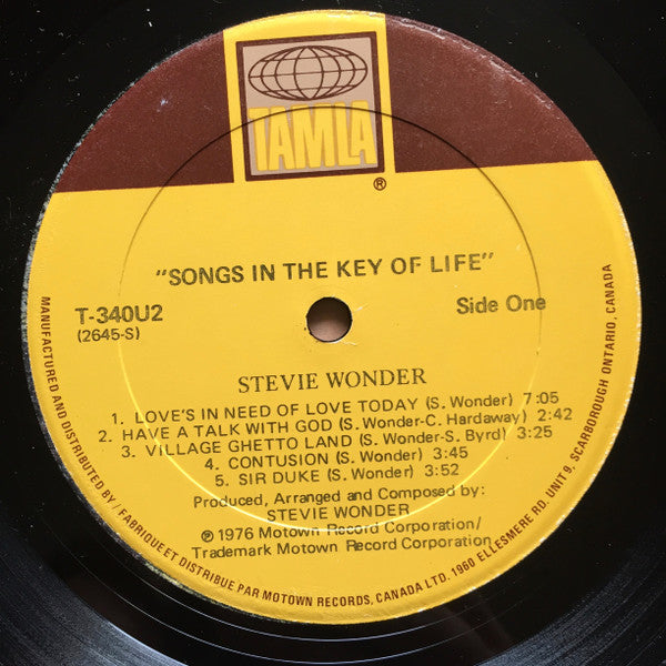 Stevie Wonder : Songs In The Key Of Life (2xLP, Album + 7", EP)