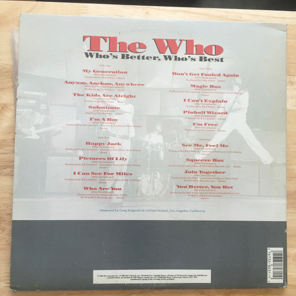 The Who : Who's Better, Who's Best (2xLP, Comp, Club)