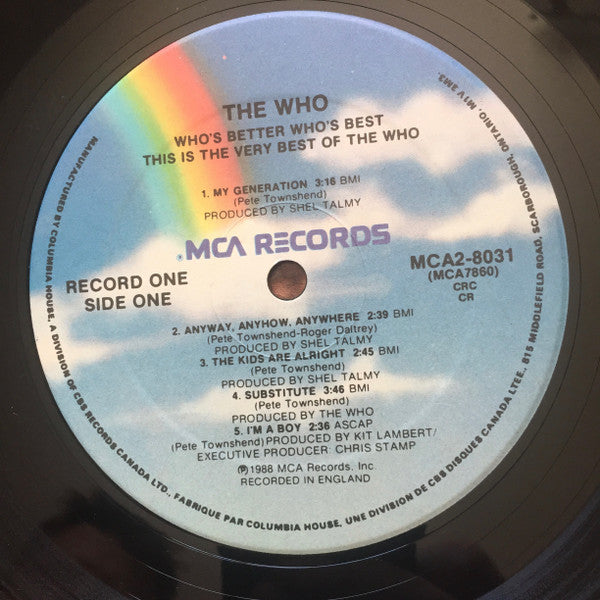 The Who : Who's Better, Who's Best (2xLP, Comp, Club)