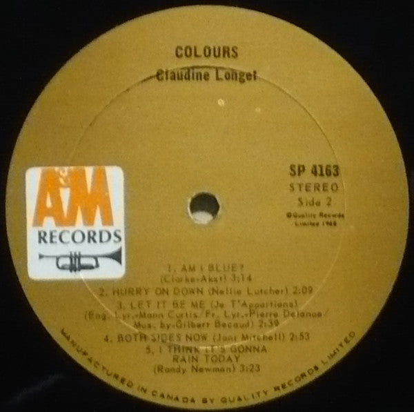 Claudine Longet : Colours (LP, Album)