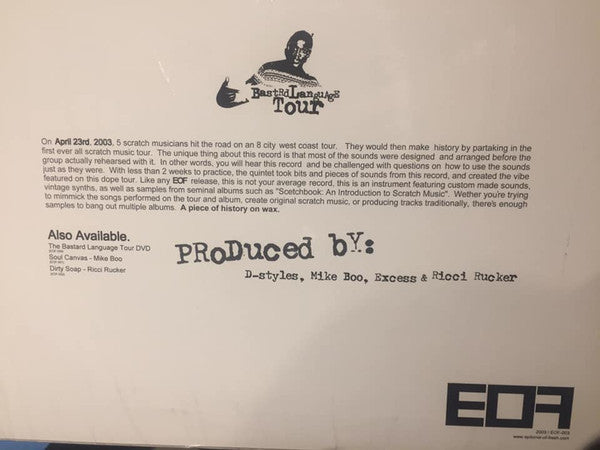 D-Styles, Mike Boo, Toadstyle, Excess (2), Ricci Rucker : Bastrd Language Tour Official Show Vinyl (12")