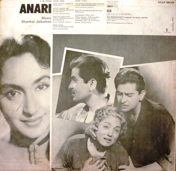 Shankar-Jaikishan, Shailendra, Hasrat Jaipuri : Anari (LP)