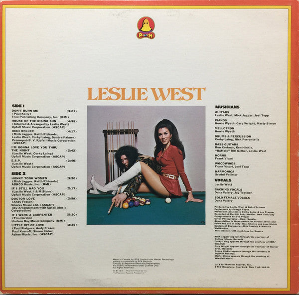 Leslie West : The Great Fatsby (LP, Album)