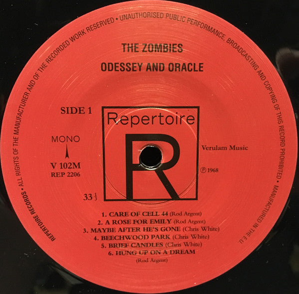The Zombies : Odessey And Oracle (LP, Album, Mono, Ltd, M/Print, RE, 180)
