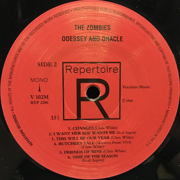 The Zombies : Odessey And Oracle (LP, Album, Mono, Ltd, M/Print, RE, 180)