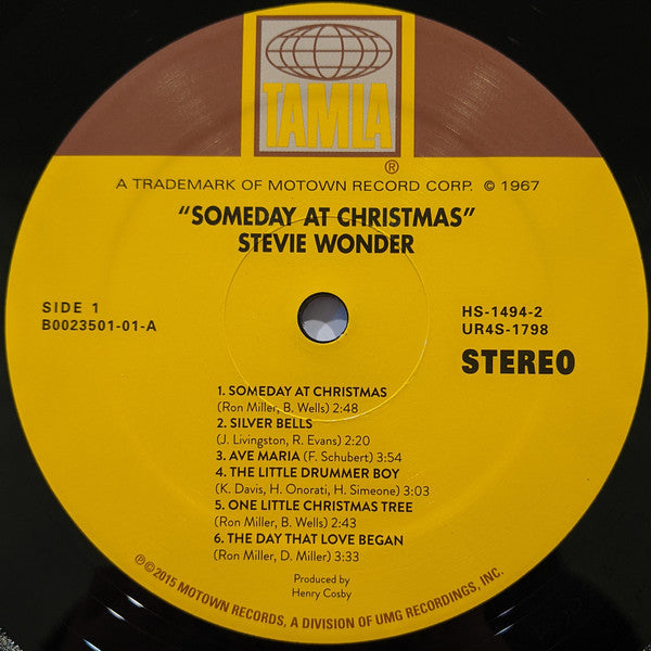 Stevie Wonder : Someday At Christmas (LP, Album, RE)