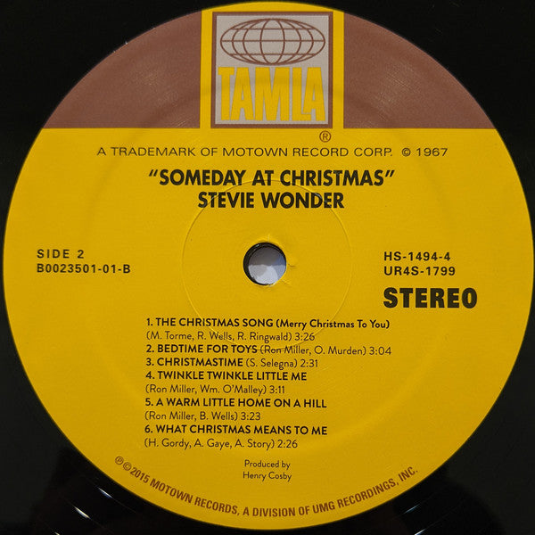 Stevie Wonder : Someday At Christmas (LP, Album, RE)