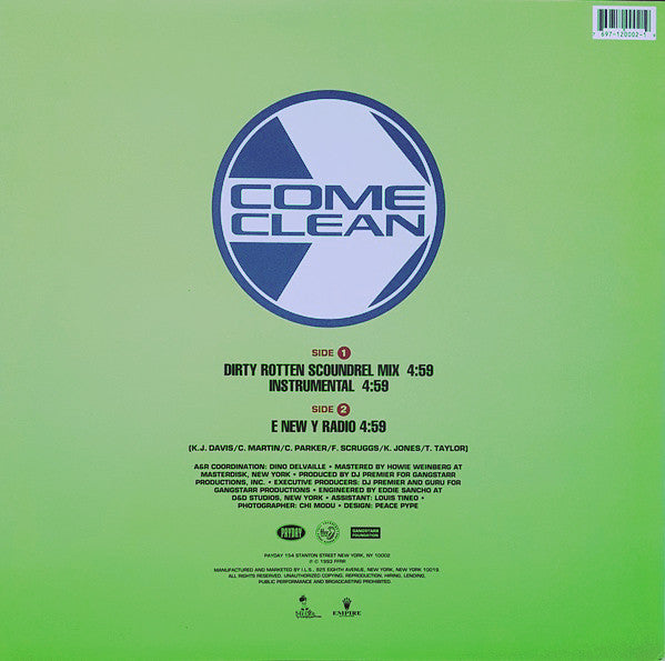 Jeru The Damaja : Come Clean (12", Single)