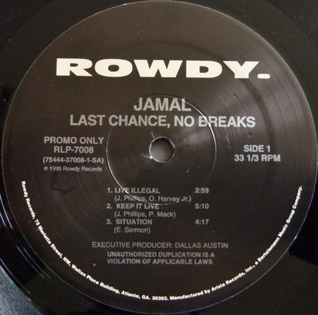 Jamal (2) : Last Chance, No Breaks (2xLP, Album, Promo)