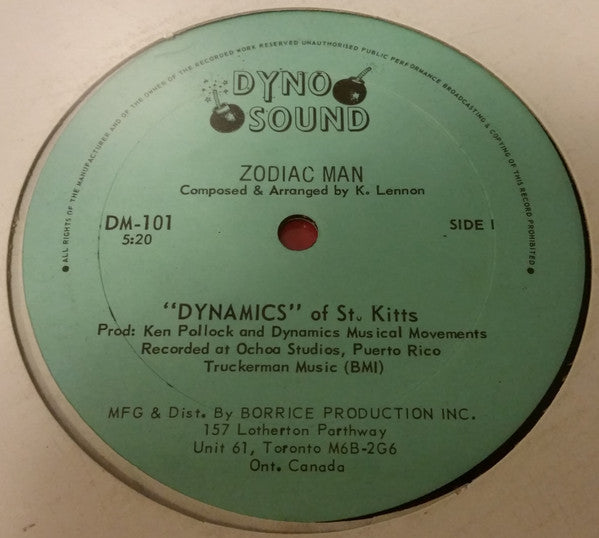 "Dynamics" Of St. Kitts : Zodiac Man (12", Single)