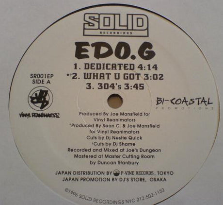 Edo.G* : Six Song EP (12", EP)
