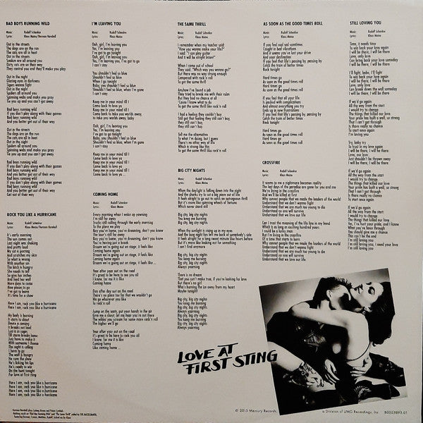 Scorpions : Love At First Sting (LP, Album, RE, RM, 180)