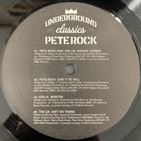 Pete Rock : Underground Classics (2xLP, Comp)
