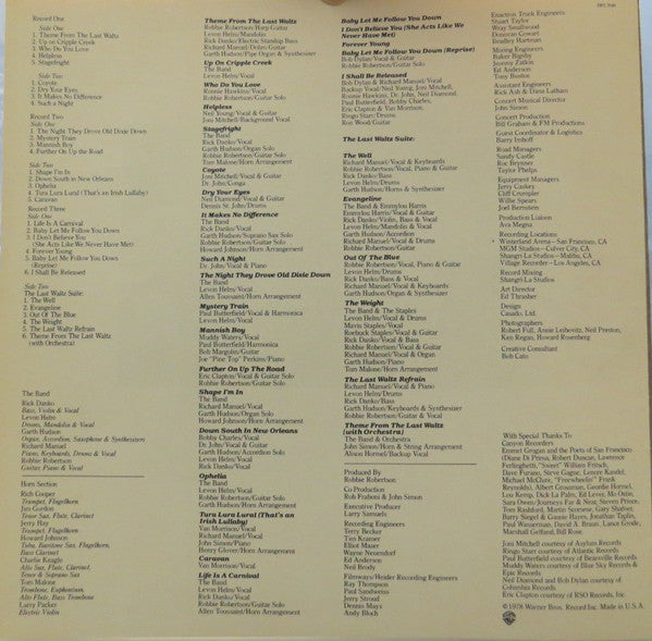 The Band : The Last Waltz (3xLP, Album)