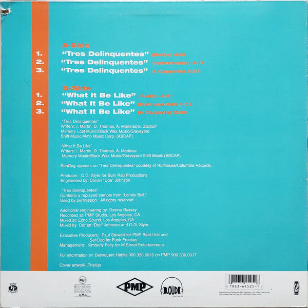 Delinquent Habits : Tres Delinquentes (12", Single)