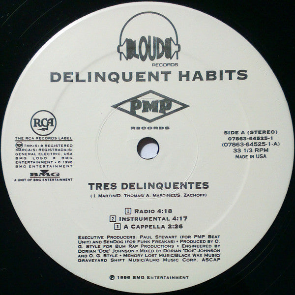 Delinquent Habits : Tres Delinquentes (12", Single)