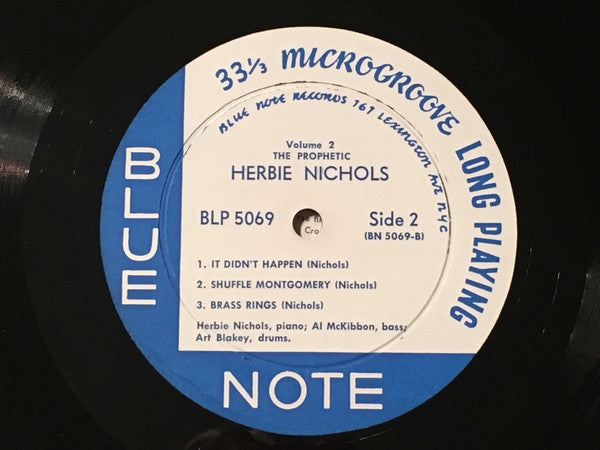 Herbie Nichols : The Prophetic Herbie Nichols Vol. 2 (10", Album, Mono)