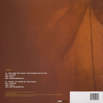 Jay Dee presents Frank-N-Dank : Me And My Man / Love (A Thing Of The Past) (12")