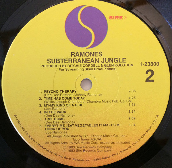 Ramones : Subterranean Jungle (LP, Album, Win)
