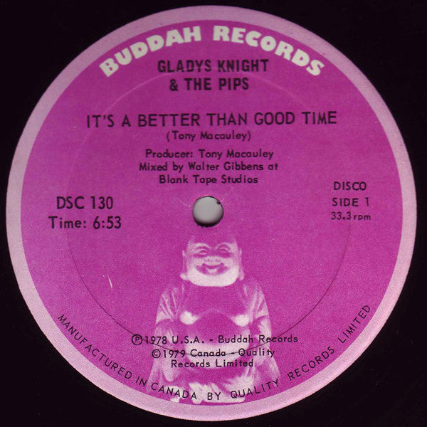 Gladys Knight And The Pips : It's A Better Than Good Time (12")