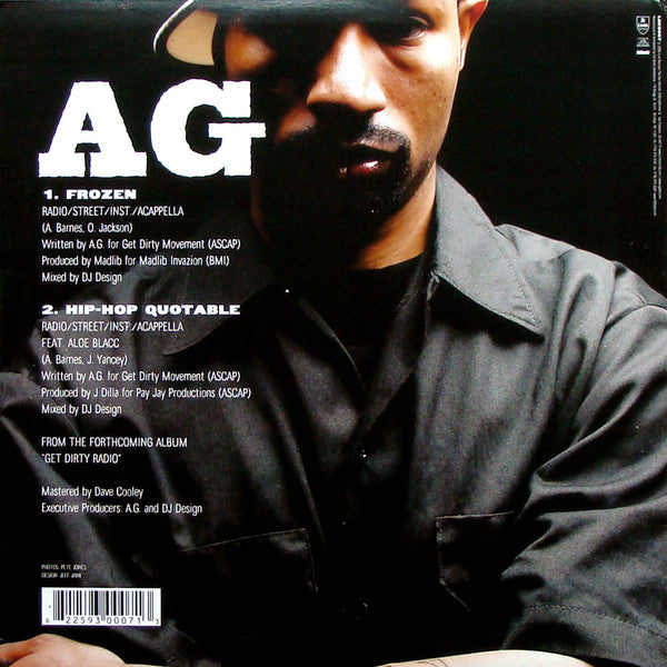 AG : Frozen / Hip Hop Quotable (12", Single)