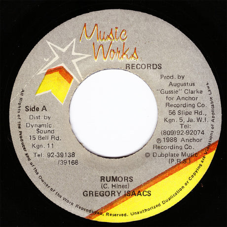 Gregory Isaacs : Rumors (7")